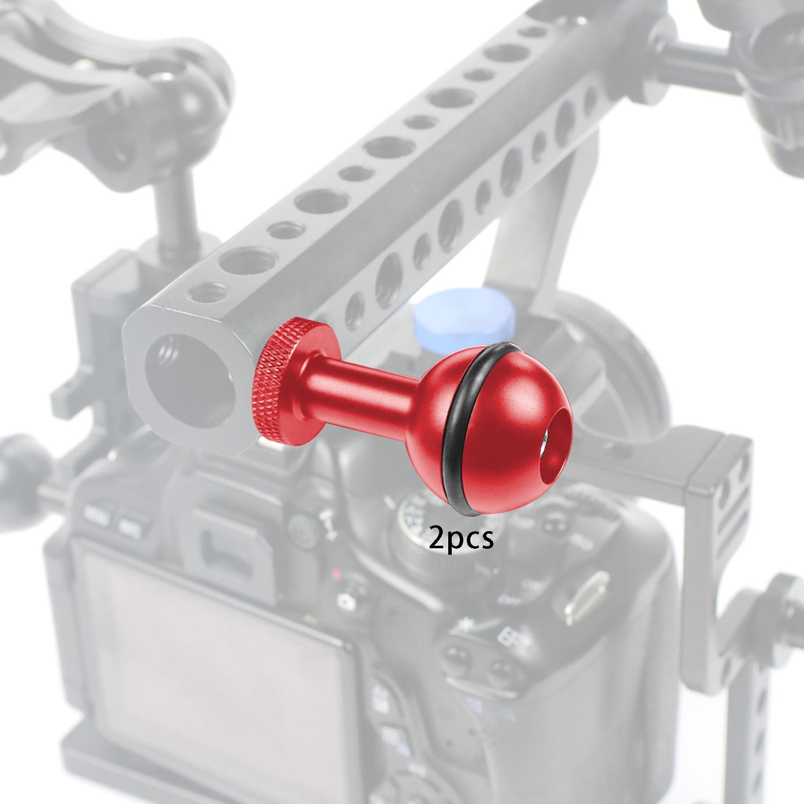 Camera Screw Mount Adapter Ball Head 0.25inch Adapter Red
