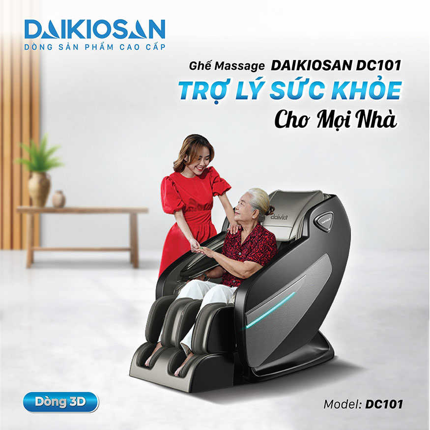 Ghế Massage Daikiosan DC101 Công nghệ massage 3D giảm đau nhức hiệu quả