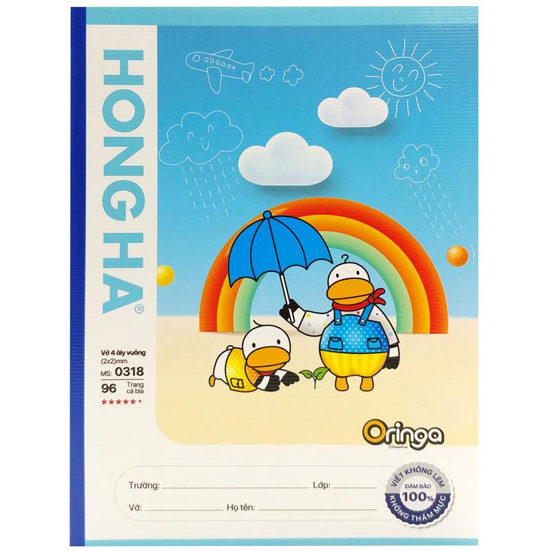Lốc 5 Tập Học Sinh Class Oringa Fun 4 Ô Ly Vuông 96 Trang 80gsm - Hồng Hà 0318 (Mẫu Sản Phẩm Giao Ngẫu Nhiên) - Tặng Kèm 1 Cuốn Cùng Loại