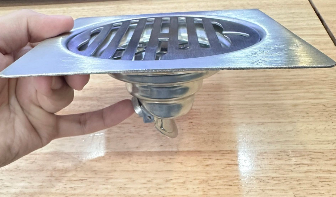 Hố ga thoát sàn nước chống hôi ngược lưỡi gà hàng dày 1.5 ly inox 304 cao cấp loại mới (Tặng kèm quà ngẫu nhiên)