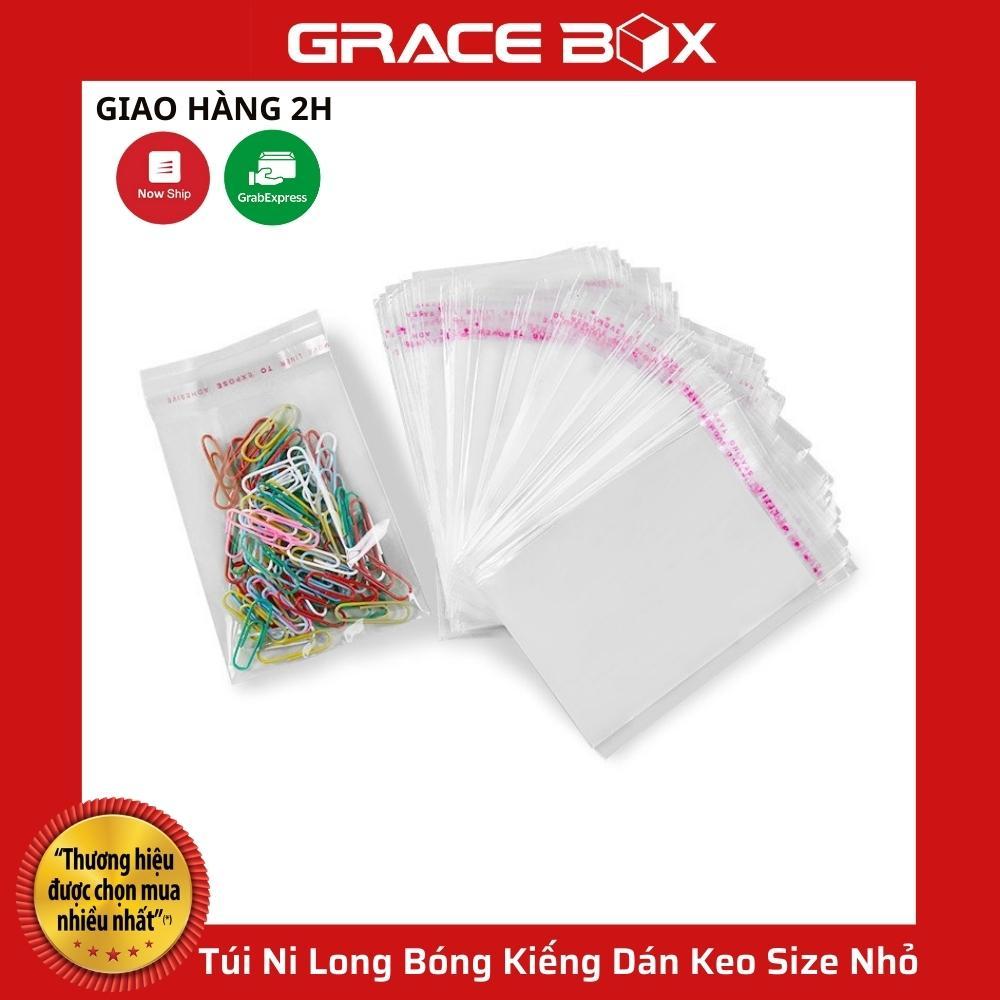 Set 100 Túi Ni Long Bóng Kiếng Dán Keo Size Nhỏ Đựng Phụ Kiện, Trang Sức, Bao Lì Xì