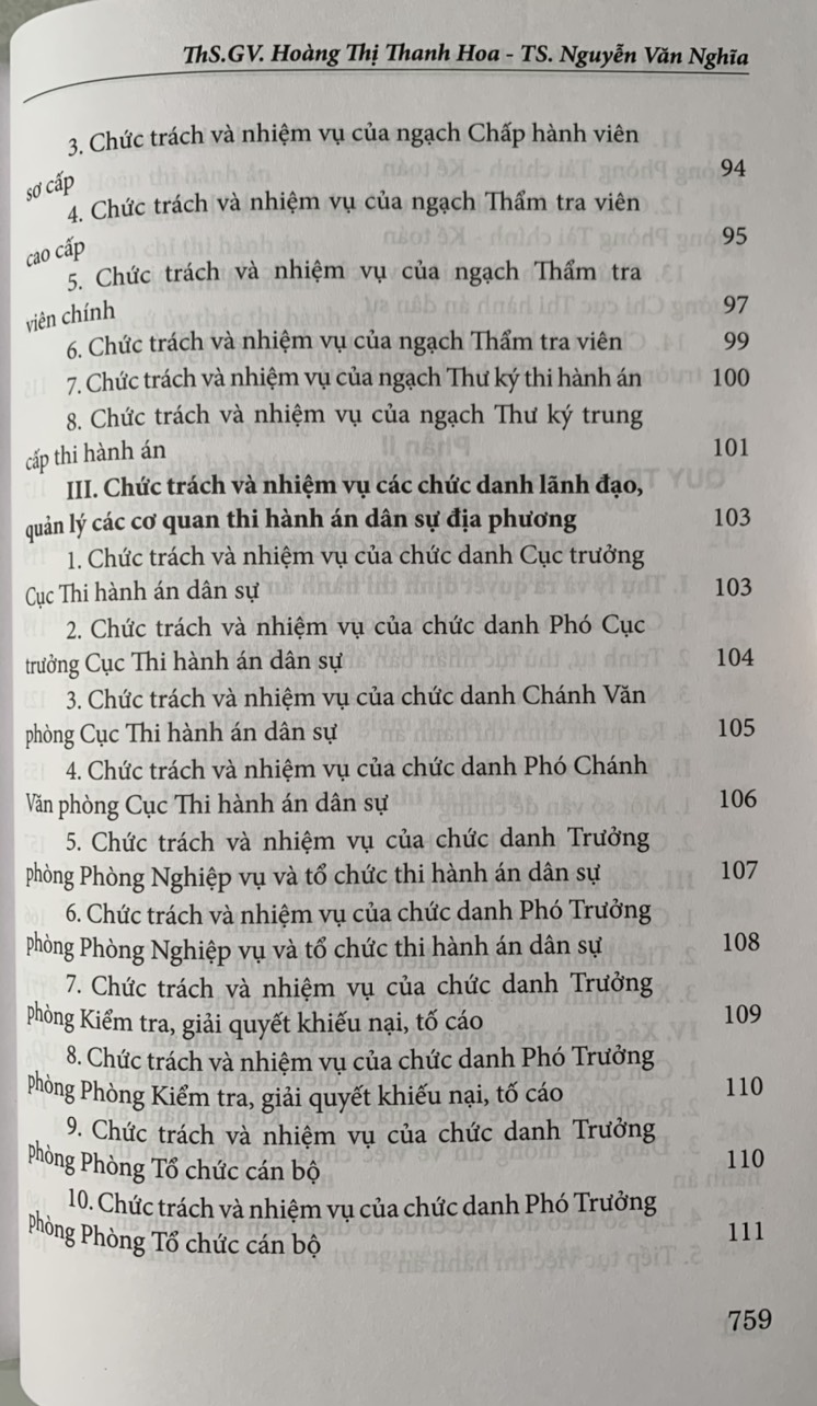 Cẩm nang thi hành án dân sự (Tái bản lần thứ nhất, có sửa đổi, bổ sung)