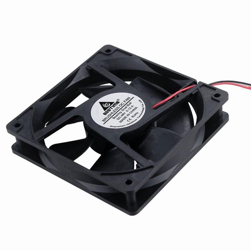 1Pieces Gdstime DC 48V Dual Ball 0.11A 11cm 11mm x 11mm Brushless Machine Case Cooler 11*11*11mm Cooling Fan 11MM