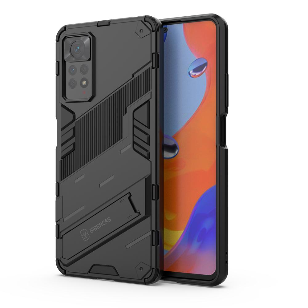 Ốp lưng cho Xiaomi Redmi Note 11 11E 12 Pro 4G 5G chống sốc Iron Man PUNK cao cấp kèm giá đỡ