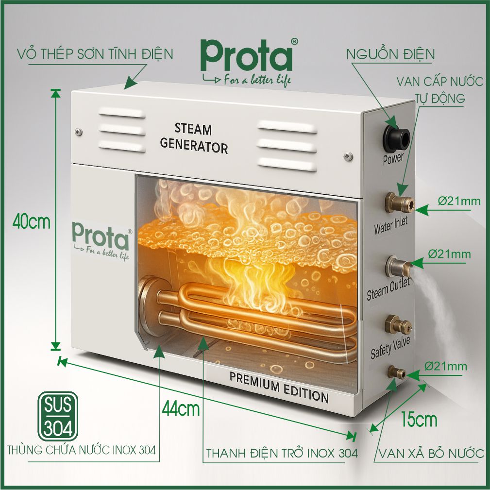 [CHÍNH HÃNG] Máy xông hơi ướt Prota , Giải pháp nâng cao sức khỏe gia đình- Bảo hành 12 tháng