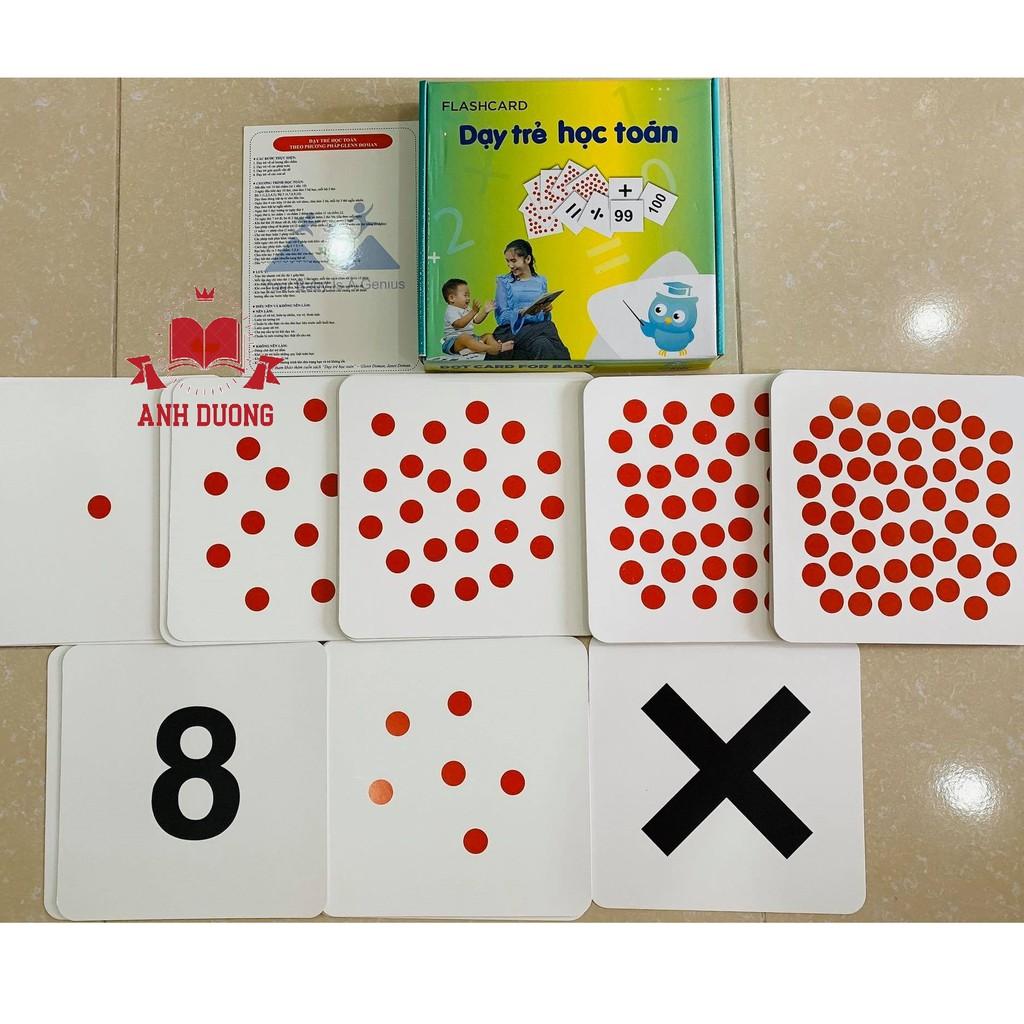 THẺ HỌC TOÁN DOT CARD Chuẩn GLENN DOMAN - Bộ Flashcard 50 chấm kèm dấu