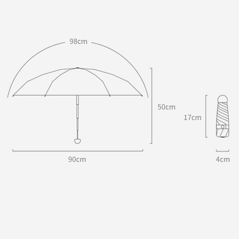 Dù Che Mưa Nắng Chống Tia UV Mini Thiết Kế Nhỏ Gọn Tiện Dụng Cho Nữ