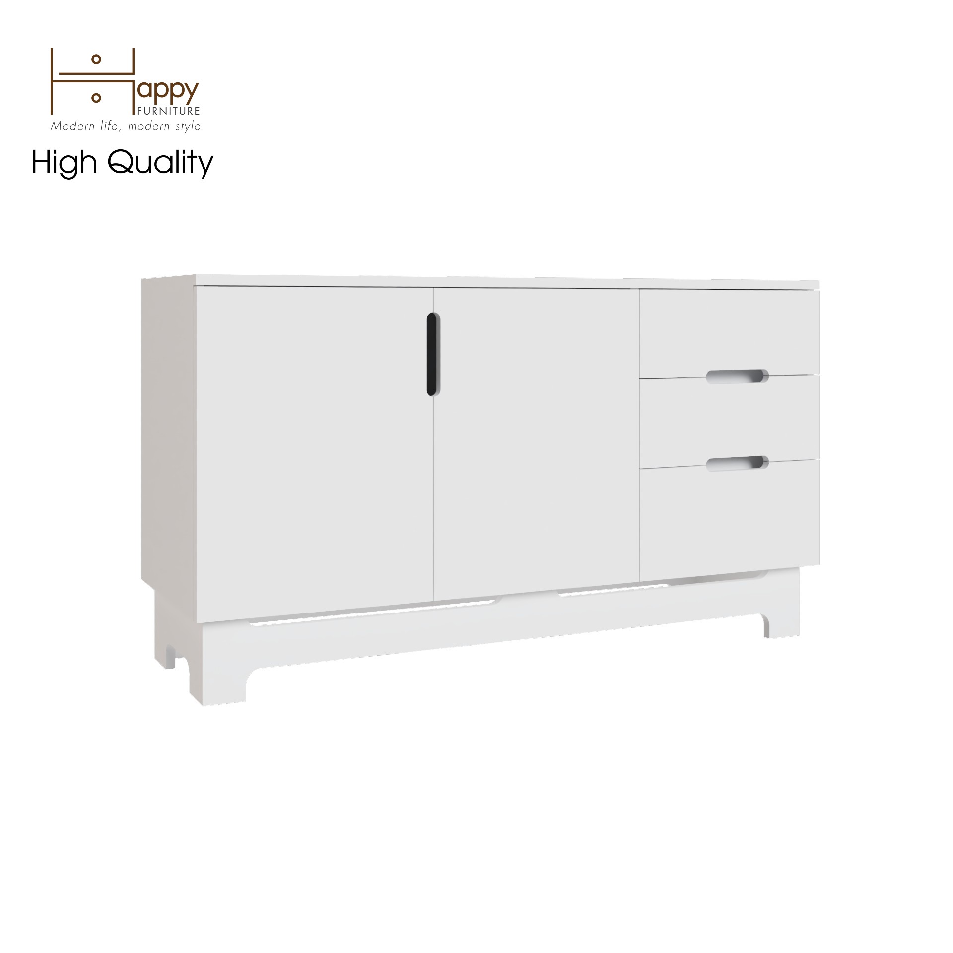 [Happy Home Furniture] MOLLY, Tủ lưu trữ 2 cánh mở - 3 ngăn kéo , 120cm x 40cm x 68cm ( DxRxC), TCM_101