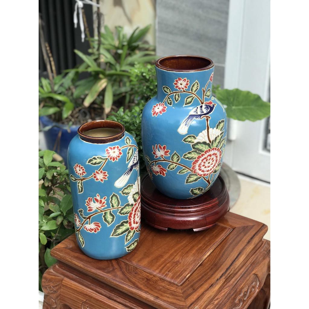 Bình Hoa Chim Xanh HN gốm sứ Nam bộ