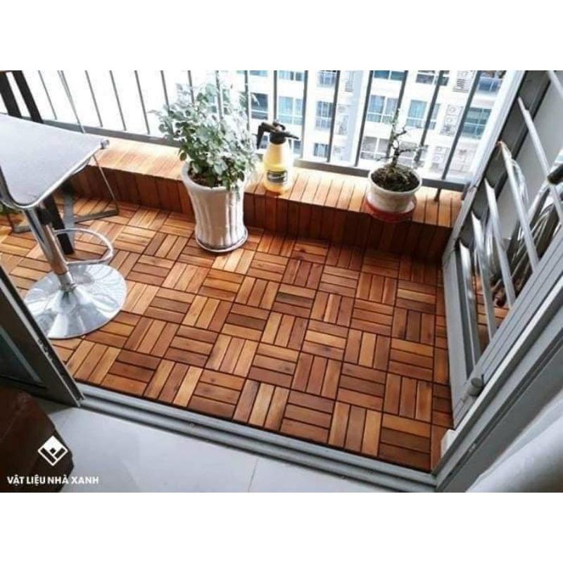 Vỉ gỗ lót sàn 12 nan 30cm×30cm