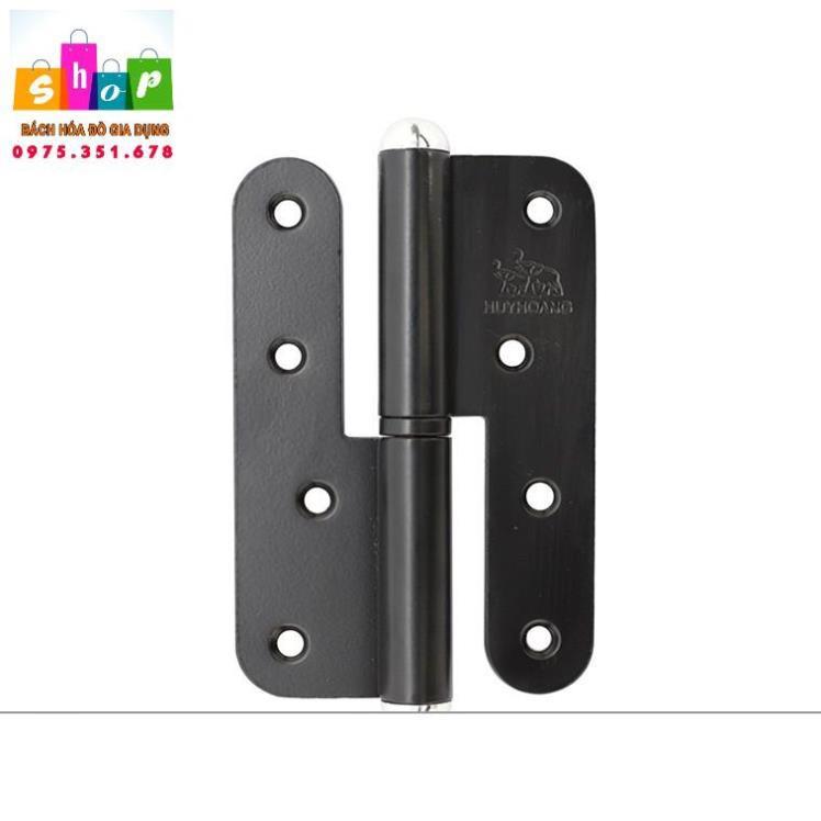 Bản lề cối inox Huy hoàng sơn đen 01, 04 cửa chính