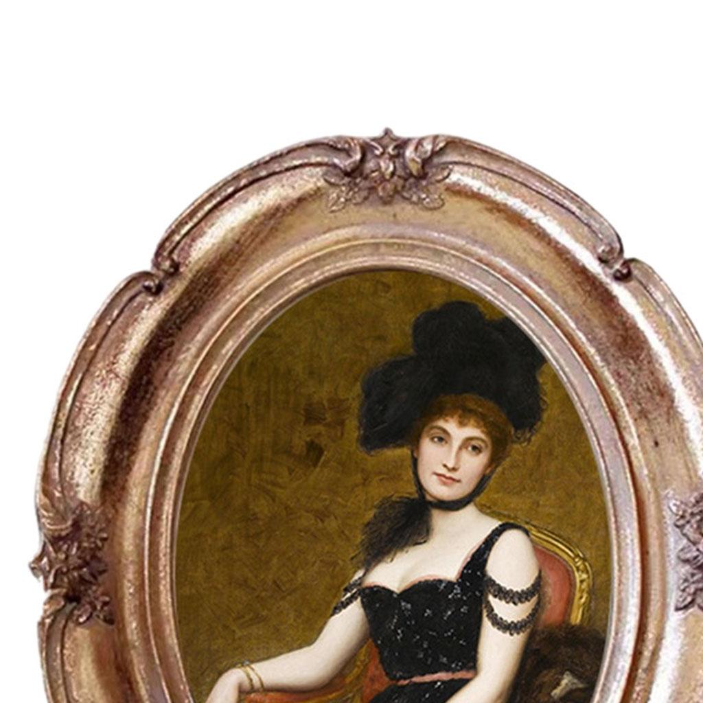 Resin Photo Frame Oval Antique Frames for Wedding Gifts Home Decor
