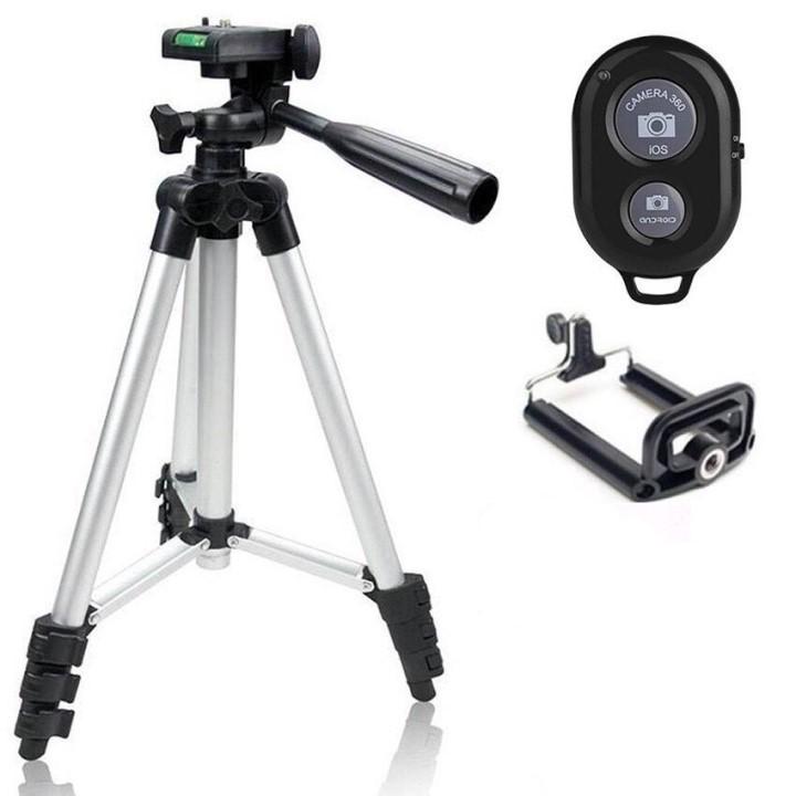 Combo Gậy Chụp Hình Tripod 3110 tặng kèm Remote Chụp Ảnh