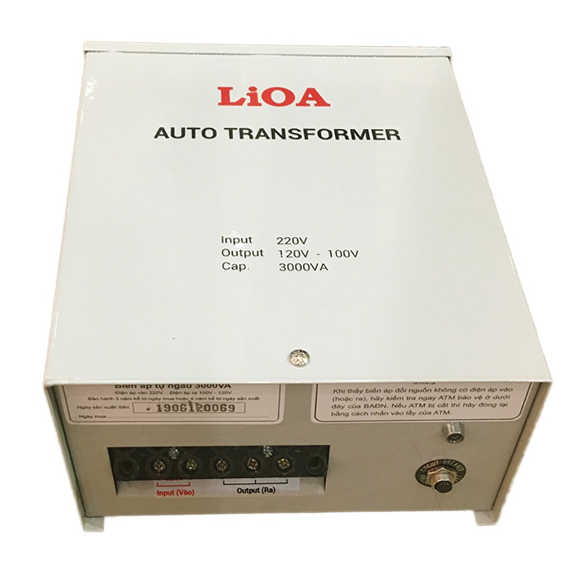 Bộ đổi nguồn 220v sang 100v - 120v lioa 3000va
