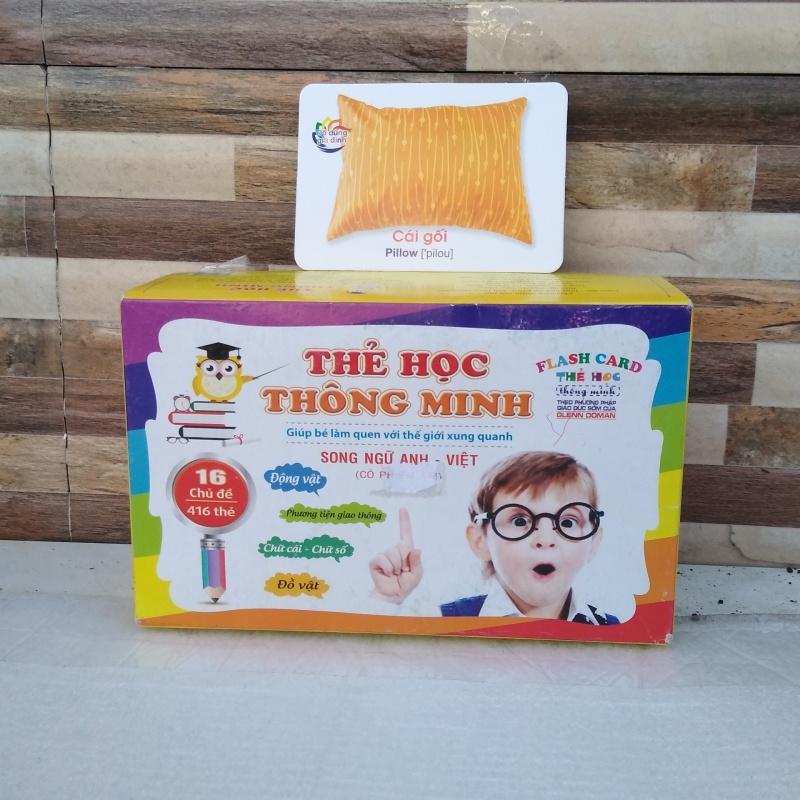 Bộ thẻ học song ngữ thông minh Flashcards 16 chủ đề cho bé