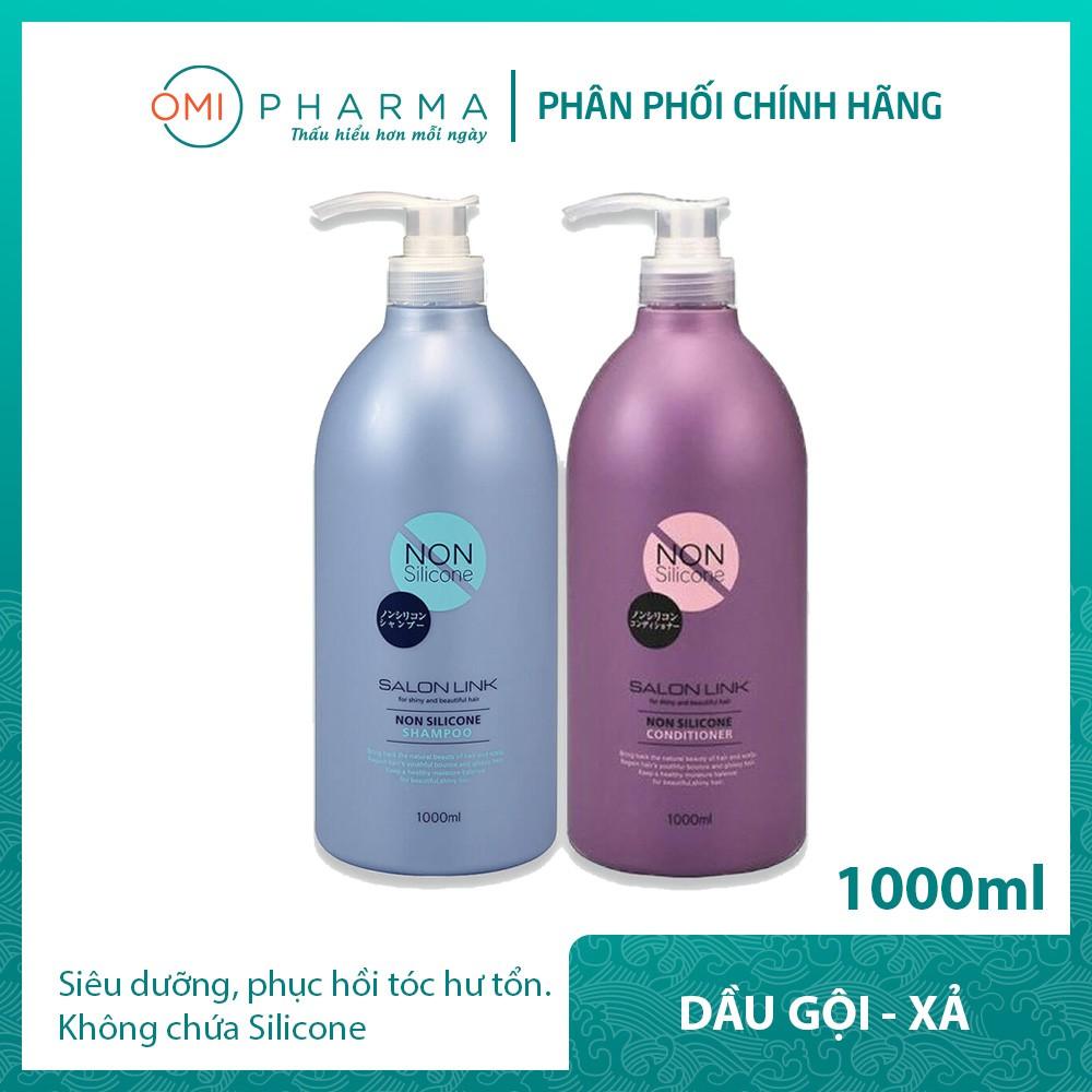 Bộ dầu gội xả không chứa Silicon Salon Link (1000ml)