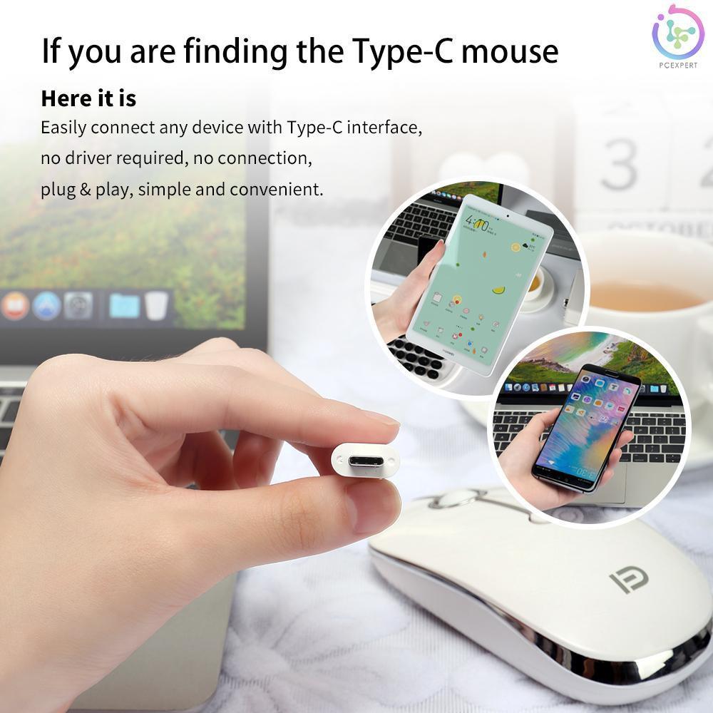 Chuột máy tính không dây 3 chế độ 2000dpi 2.4g Usb Type C Bluetooth 4.0