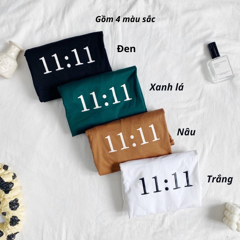 Áo Thun - Áo phông nam nữ Tici Tay Lỡ 1111 ATC49 phong cách Streetwear Ulzzang Hàn Quốc Hottrend cho cặp đôi