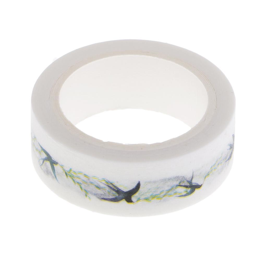 Colorful Decorative Masking Tape Sticky Paper Tape Office Supplies Notebook Embellishments 7Mx1.5cm DIY Scrapbooking Accessory