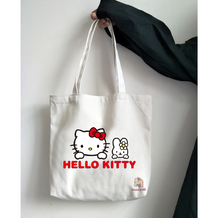 Túi Tote in hình chủ đề Hello Kitti