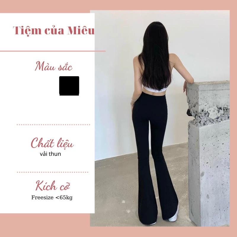 Quần vải ống loe cạp chun Tiệm của Miêu