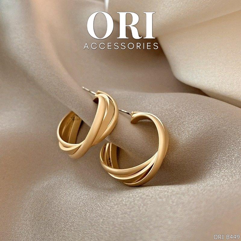 Khuyên tai Retro vòng xoắn Oriana sang trọng ORI ACCESSORIES B449