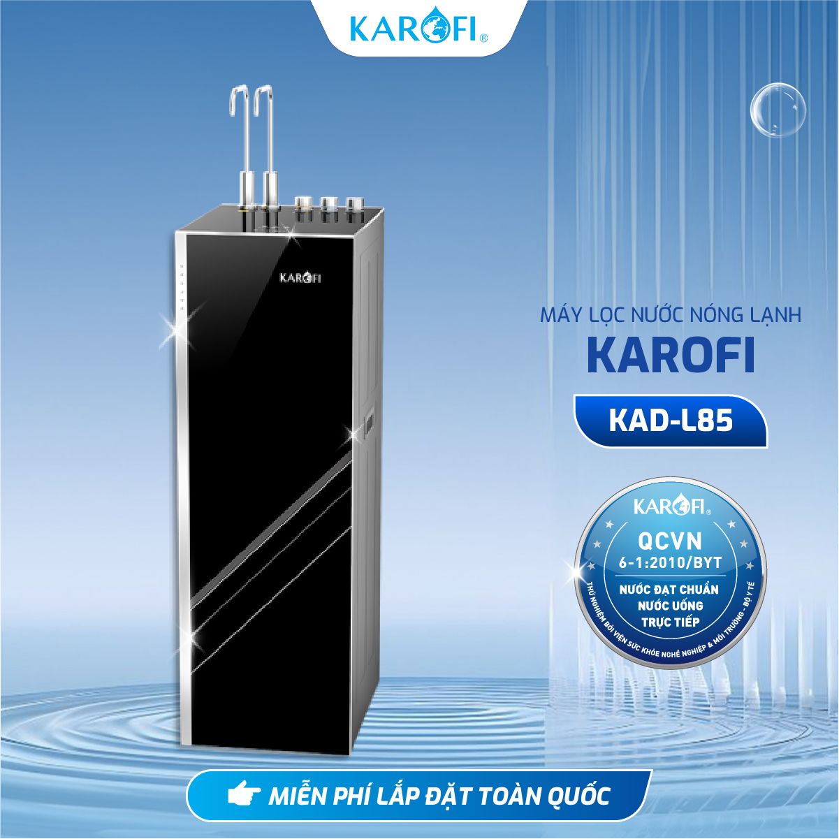 Máy lọc nước Nóng lạnh RO 12 lõi KAD-L85 - Giao trước lắp sau miễn phí toàn quốc - Bảo hành 36 tháng - Hàng Chính Hãng