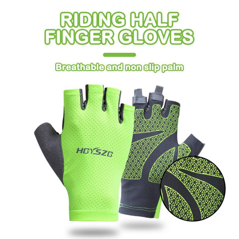 Đi Xe Đạp Fingerless Găng Tay Chuyên Nghiệp Tập Gym Thể Hình Thoáng Khí Chống Trơn Trượt Nam Nữ Ngón Mùa Hè Câu Cá Nữ Xe Đạp Xe Đạp Color: Black Size: XL