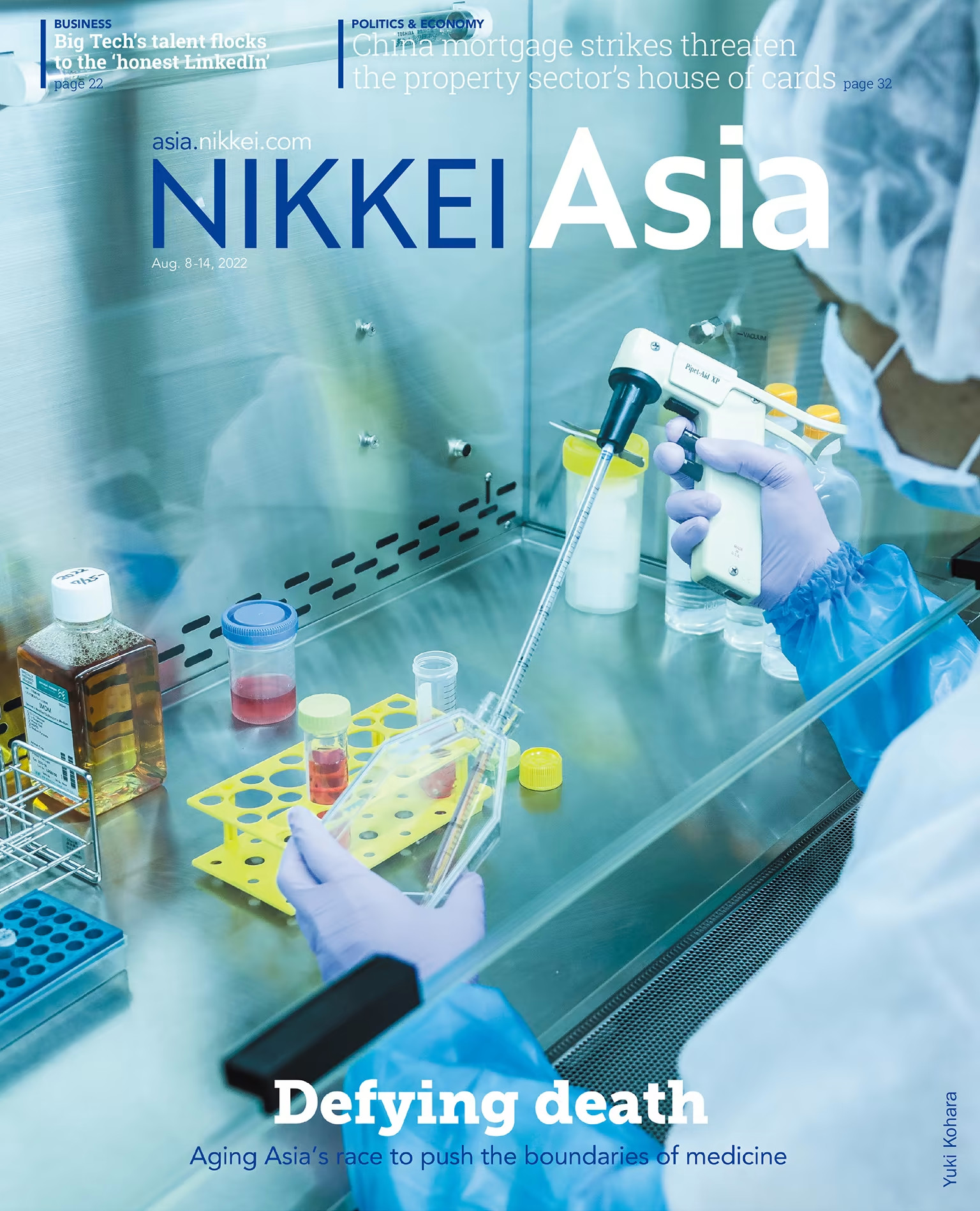 Nikkei Asia - 2022: DEFYING DEATH - 32.22 tạp chí kinh tế nước ngoài, thương hiệu Nhật Bản, nhập khẩu từ Singapore