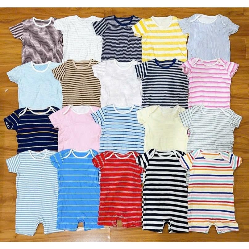 [Size 6-9m] Body Đùi Kẻ Sọc FORM TO Cotton Mềm, Co Giãn, Thấm Hút Mồ Cho Bé Trai/ Bé Gái - Hàng Xuất Dư