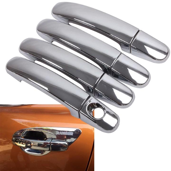 Bộ 04 Ốp Tay Nắm Và Hõm Cửa Cho Xe FORD RANGER 2012-2016 - Hot