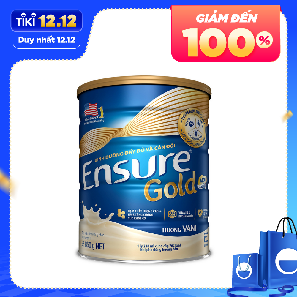 Thực Phẩm Dinh Dưỡng Y Học: Ensure Gold Vani 850g