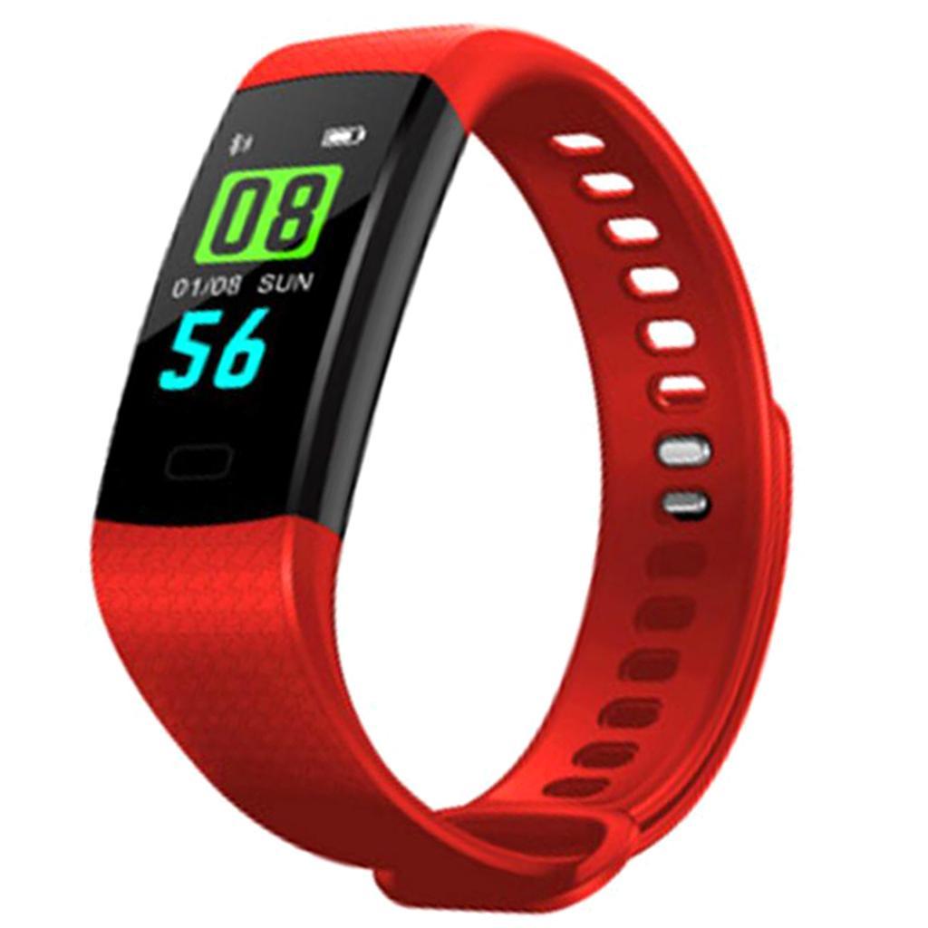 Bluetooth Smart Band Watch Fitness Tracker Bracelet Heart Rate Steps Red
