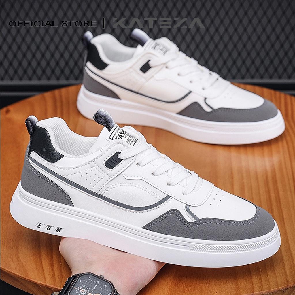 Giày nam thể thao thời trang cổ thấp dễ phối đồ chất da đẹp đủ full size, Giày sneaker nam KATEZA62