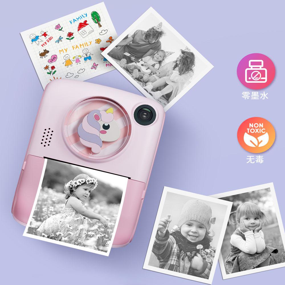 Phong cách mới nhất dành cho trẻ em mới in Polaroid máy ảnh hoạt hình kỹ thuật số độ nét cao hẹn giờ chụp ảnh ống kính kép chơi máy ảnh
