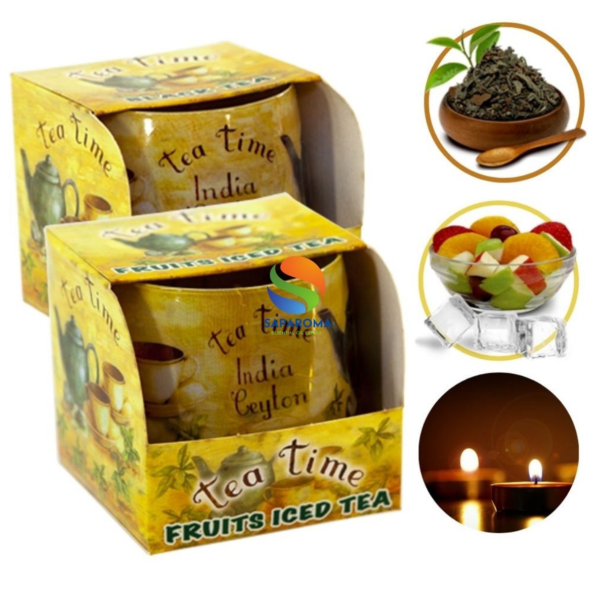 Combo 2 ly nến thơm tinh dầu Bartek Tea Time 100g - trà hoa nhài, nến trang trí, thơm phòng, thư giãn, hỗ trợ khử mùi (giao mẫu ngẫu nhiên)