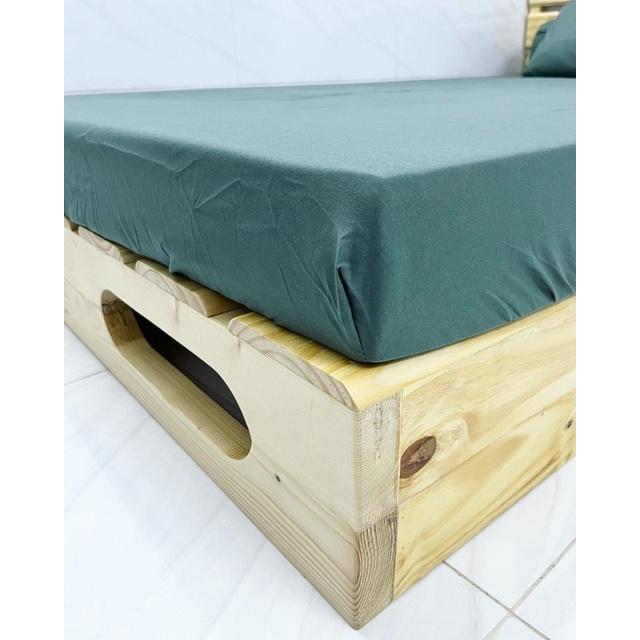 GIƯỜNG PALLET 1m2x2m CHÂN CAO 20cm CÓ ĐẦU GIƯỜNG FULL KÍN CHÂN