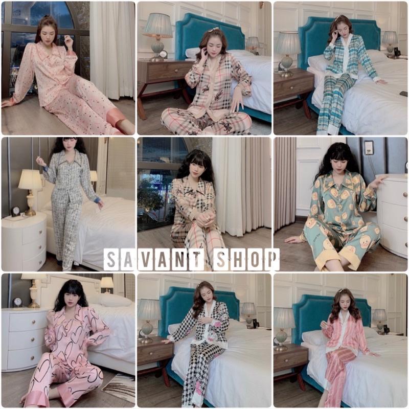 Pijama Dài Tay Mặc Nhà Lụa Satin Cao Cấp ️ Siêu Đẹp ️ Hơn 50 Mẫu