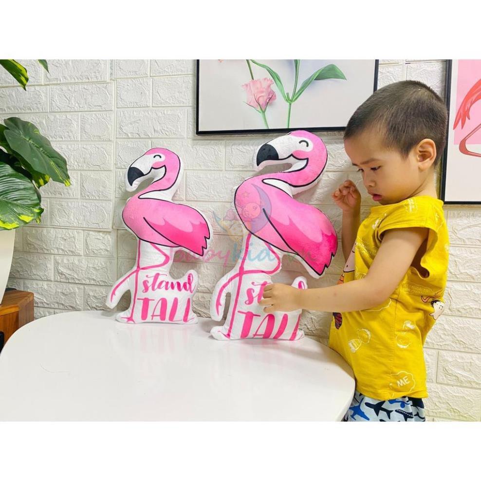 Gối ôm nhồi bông HỒNG HẠC, 50-60cm, Handmade VN, vỏ nhung