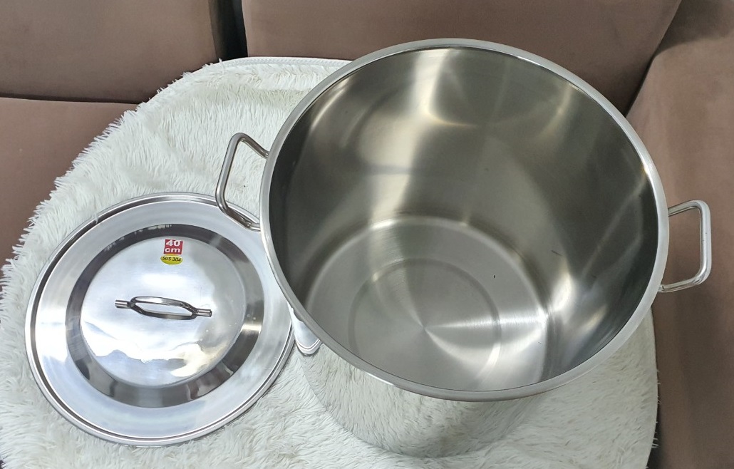 Nồi súp inox 304 - 25 lít/ Nồi dung tích lớn đa năng dùng mọi loại bếp(loại trừ bếp từ)