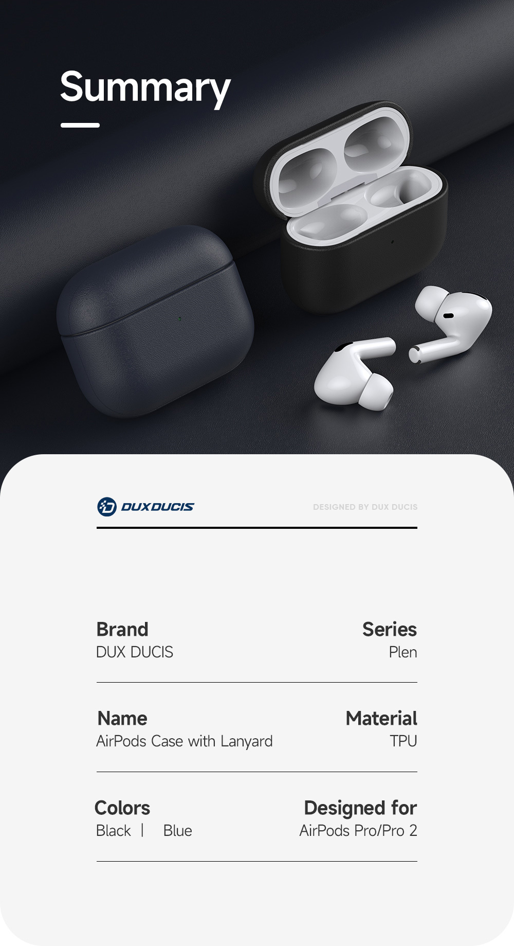 Case Ốp Bao Bảo Vệ Dành Cho Airpods Pro 2/ Airpods Pro, Dux Ducis Plen Series TPU Case - Hàng Chính Hãng