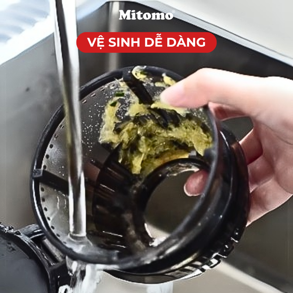 Máy Ép Chậm, Máy Ép Trái Cây Công Nghiệp Mitomo KJ3081 Kiệt Bã - Hàng Chính Hãng Bảo Hành 3 Năm