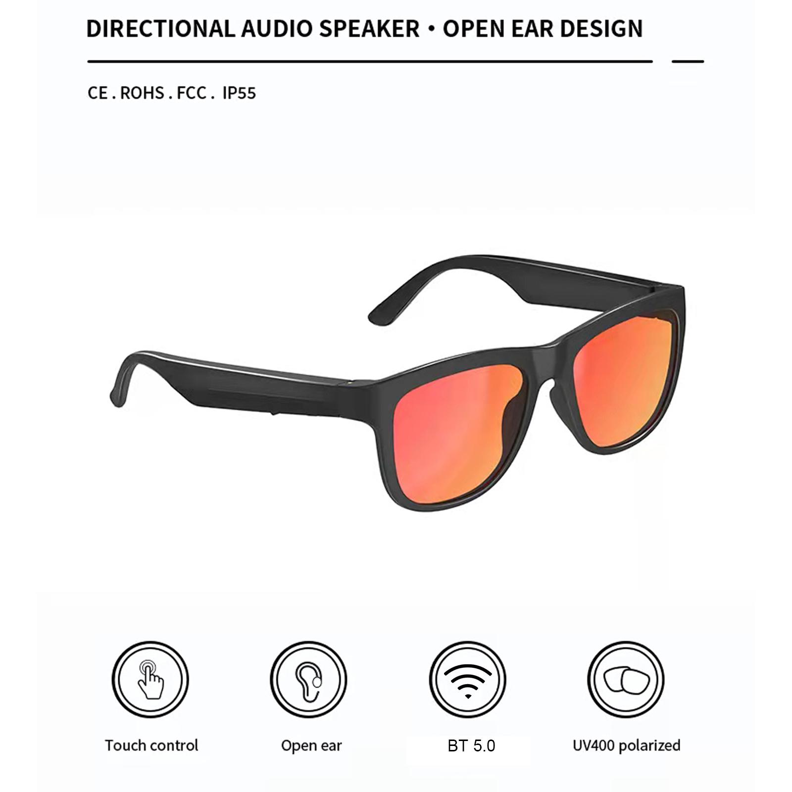 GS01 Smart Sunglasses Wireless BT5.0 Stereo Headset Music Audio Outdoor Cycling Sunglasses Headphones With Mic