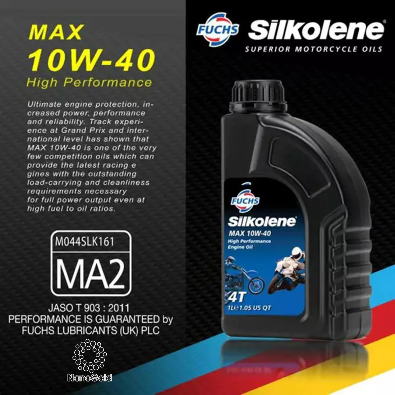 [FUCHS XANH-SUPER 4] Nhớt Xe Máy / Xe Côn Tay Fuchs Silkolene MAX 10W40 Cho Các Dòng Xe Số Đời Mới. Chất Lượng Đức Ecoshine