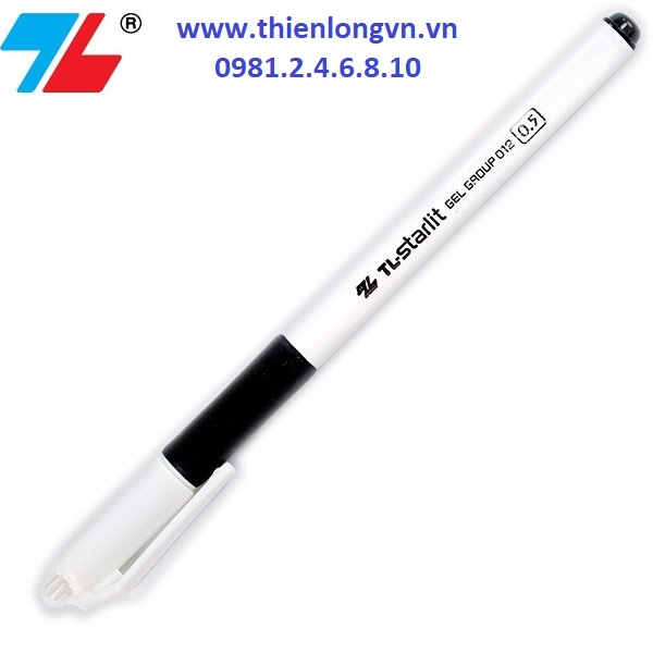 Combo 5 cây bút gel 0.5mm Thiên Long; GEL-012 mực đen