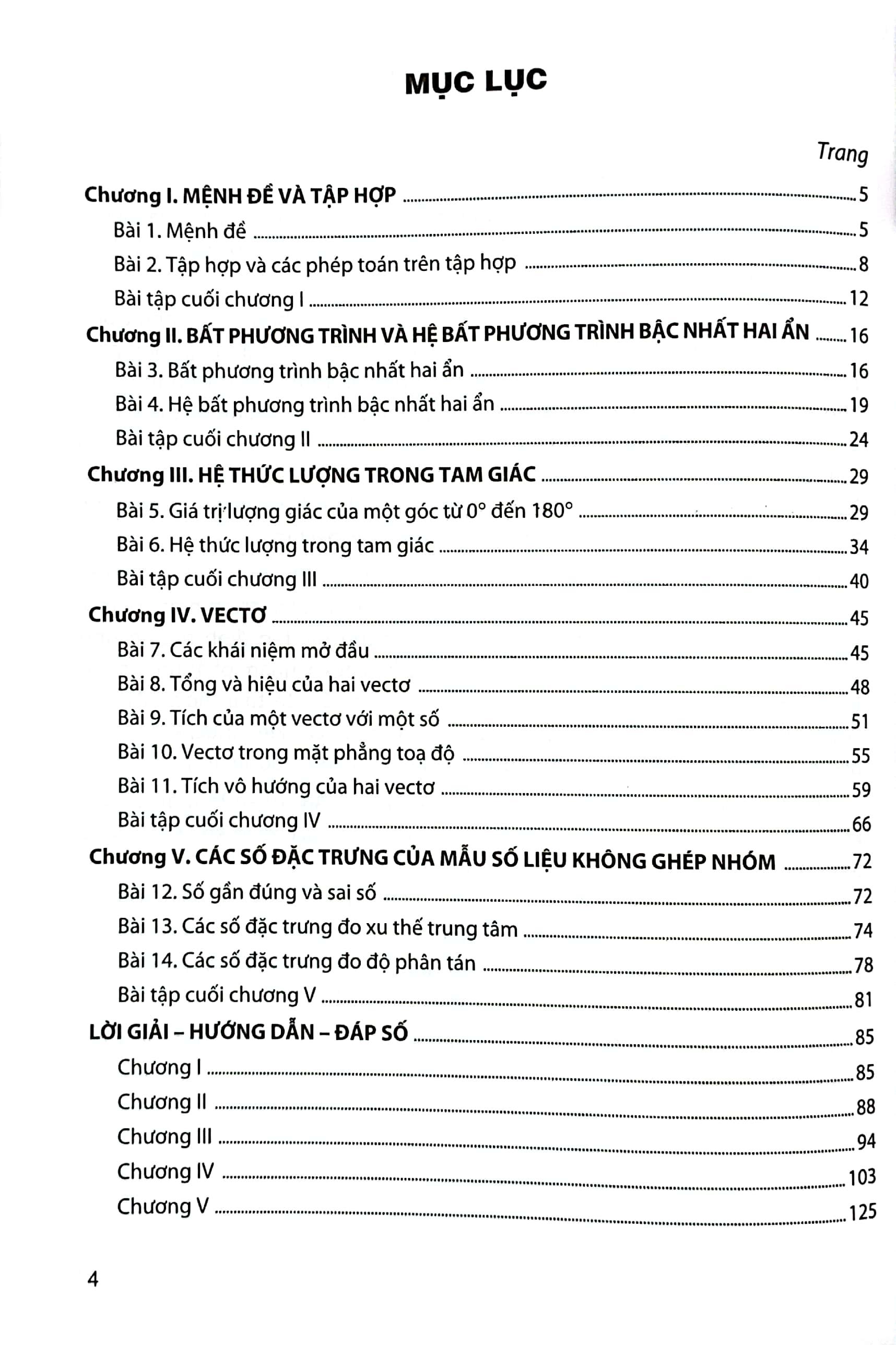 Sách Giáo Khoa Bài Tập Toán 10 - Tập 1 (Kết Nối Tri Thức) (Chuẩn)
