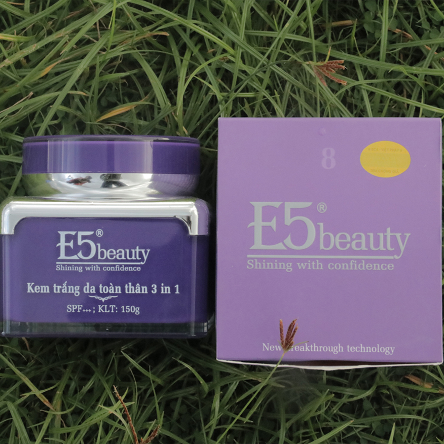 Combo Tắm trắng (150g) &amp; kem trắng da toàn thân 150 gam &amp; Sữa tắm (250ml) E5beauty