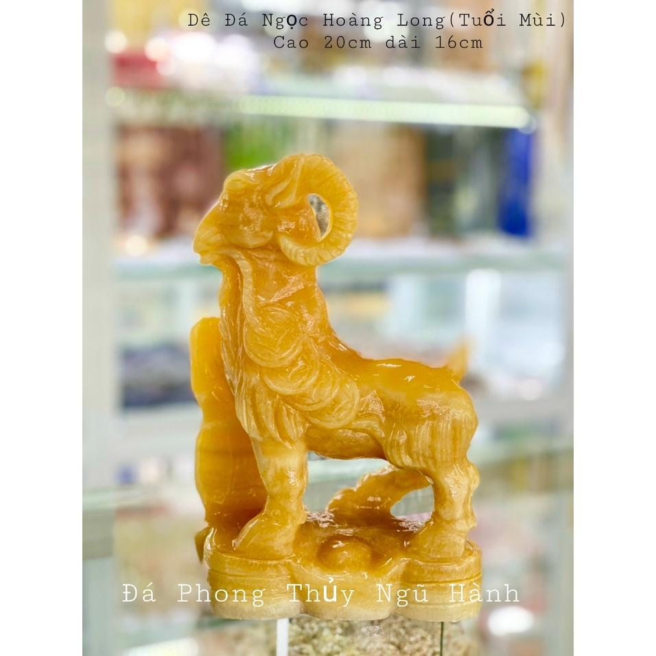 Tượng Dê Đá Ngọc Hoàng Long - Cao 20cm