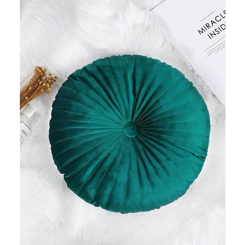 Gối Tựa Lưng Hình Tròn Bằng Nhung Trang Trí Ghế Sofa/Nhà Cửa