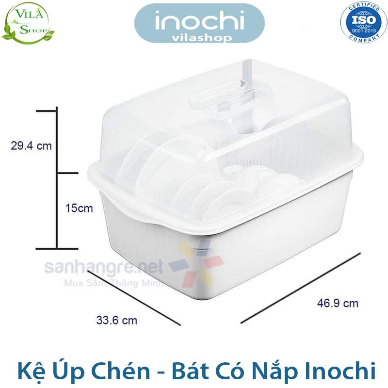 Kệ Úp Bát Đĩa, Kệ Chén Bát Có Nắp Đa Năng Inochi, Đạt Tiêu Chuẩn Xuất Nhật - Châu Âu - EU